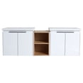 thumbnail image 6 of 60-Inch Modern Wall-Mounted - Spacious Cabinet and Small Shelves - Bathroom Storage - Extra Space and Order, 6 of 7