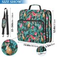 thumbnail image 2 of FORMRS Zipper Binder with Shoulder Strap 2-inch Ring 500 Sheet Capacity File Bag, Green Tropical Pattern, 2 of 5