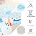 thumbnail image 3 of Yayeee Bath Rug for Bathroom Floor Non Slip Contour Fluffy Soft Absorbent Mat, 20"x24", Blue Simple Cartoon Snowmen, 3 of 7