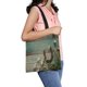thumbnail image 1 of Bolsa de Lona Reutilizable con diseño de Herradura Oxidada y Margaritas 36x41 cm ABPHQTO, 1 of 2