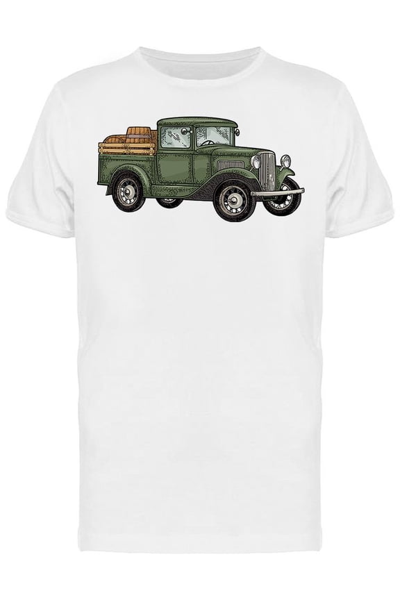 Retro Farm Pickup Truck T-Shirt Men -Image by Shutterstock, Male Large