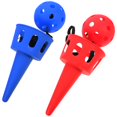 thumbnail image 1 of HLONK 2 Sets Catch Games w/ Launcher Baskets & Balls - Red/Blue, 1 of 6