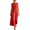 Red, variant on Women's Elegant Long Skirt for Formal Wear Matching Two Piece Outfit Set Beige L