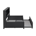 thumbnail image 4 of MODERNLUXE Metal Twin Size Daybed with Trundle, Storage Headboard and USB Charging Station, Black, 4 of 13