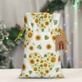 thumbnail image 6 of ZICANCN Christmas Gift Bags, Sunflowers Hearts Romantic Floral Reusable Fabric Drawstring Storage Bags with Drawstring, Small Size, 6 of 7