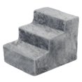 thumbnail image 1 of 3-Step Dog Ramp for Sofa, Bed, and Couch, with Removable Cover, Light Grey, 1 of 7