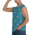 thumbnail image 3 of Goofa Cartoon Whale Printed Men's Sleeveless T-Shirt - Athletic Gym Workout Tank Top for Men - Moisture-Wicking, UPF 30+ Quick-Dry Muscle Tee-3X-Large, 3 of 8