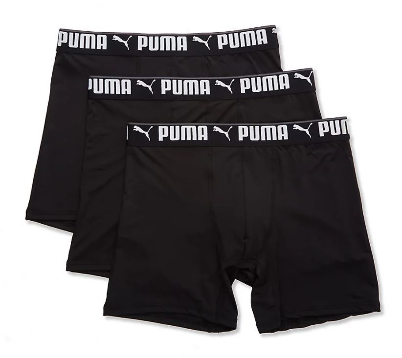 PUMA MEN'S BIG & TALL - 5115 BLACK GREY 3XL - PACK 3 BOXER BRIEF ...