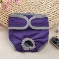 thumbnail image 2 of Comfortable Dog Underwear Dog Diapers Pants Male Female to Put On/Off Breathable Physiological Pants Reusable Sanitary Panties for Small to Large Dogs Pet (1pcs, Purple, XL), 2 of 7