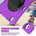 thumbnail image 7 of Dteck Case for iPad Pro 11 inch M4 2024,Heavy Duty Armor Shockproof Kids Case with Rotating Stand & Hand/Shoulder Strap for iPad Pro 11-in. (M4),Purple, 7 of 7
