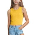thumbnail image 1 of Camiseta de tirantes con cuello redondo para niños, primavera y verano, color liso, manga corta, cuello redondo, camiseta para niños, camiseta de poliéster para niños., 1 of 6