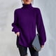 thumbnail image 4 of Suéter de cuello alto de moda para mujer, suéter de manga larga, suéter informal de cuello alto, suéter para mujer, 4 of 7