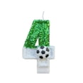 thumbnail image 2 of Green Glitter Number 0-9 Soccer Candles, Cake Decor Accessories for Soccer themed birthday parties, Game Day Celebrations And Sports Party Layout, 4, 2 of 7