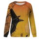 thumbnail image 4 of ICHUANYI Clearance Women's Halloween Printed Long Sleeves Round Neck Casual Pullover Tops(Orange, XL) ICHUANYI WER2023081204981, 4 of 5