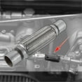 thumbnail image 2 of 1 Pcs 1.75"x8"x12" Car Exhaust Flex Pipe with Welding Extension Pipe Stainless Steel Silver Tone, 2 of 6
