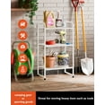 thumbnail image 4 of 3-Tier Metal Wire Shelving Rack, Storage Shelves for Kitchen Pantry, 12"D x 17.8"W x 31.5"H, White, 4 of 8