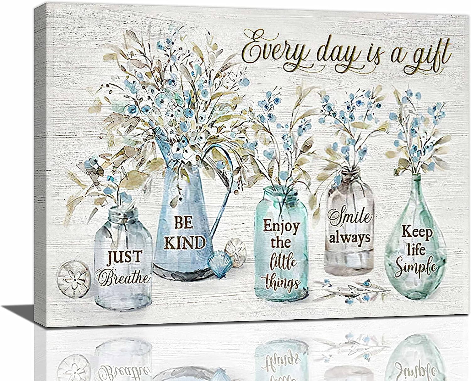 Farmhouse Floral Wall Art Rustic Flower Picture Wall Decor Country