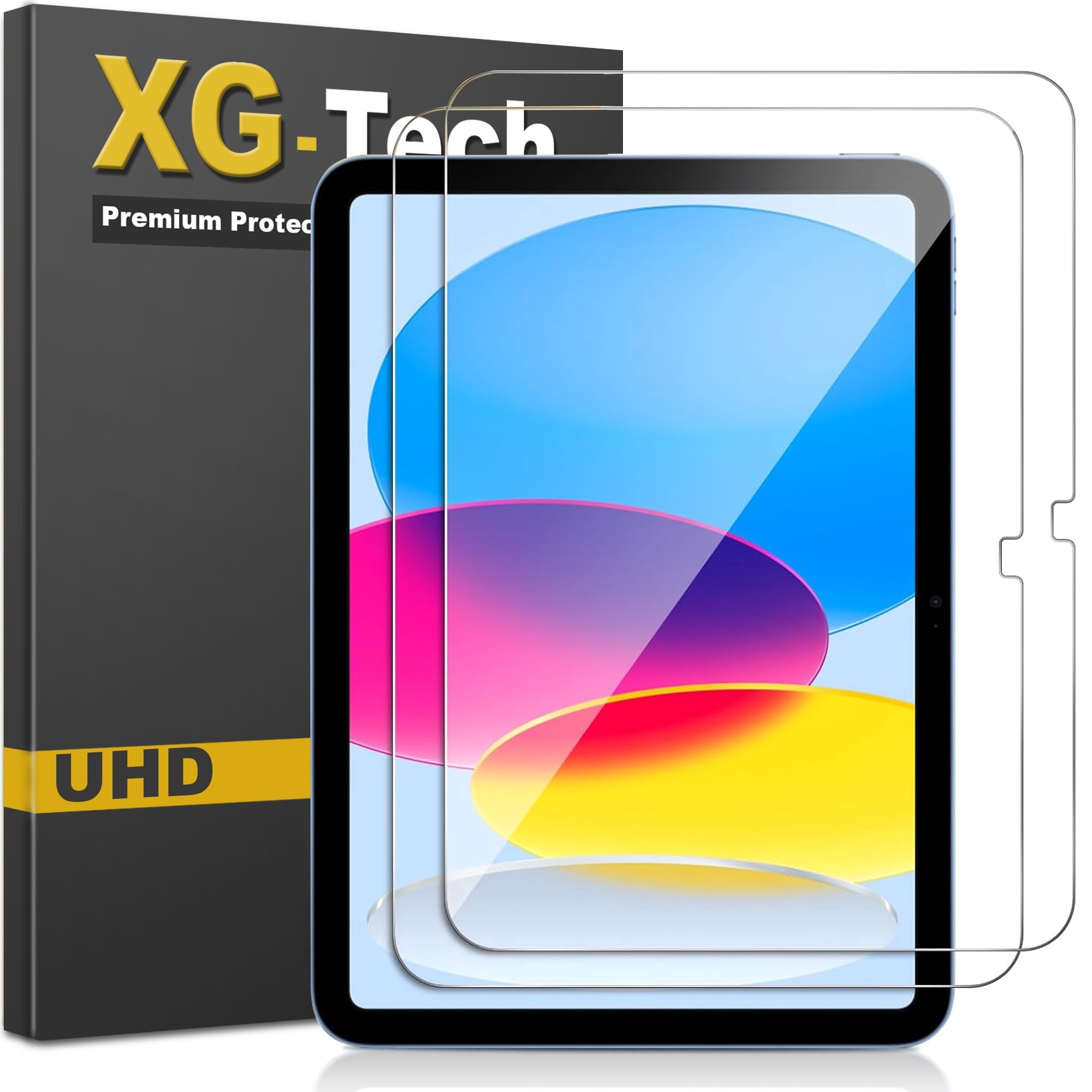 Apple iPad A16 11th Gen 11'' 2025, iPad 10th Gen 10.9'' 2022 Screen Protector, 2-Pack Tempered Glasses Protector Shatterproof, Bubble Free, HD Clarity