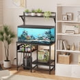thumbnail image 6 of 40 Gallon Fish Tank Stand for Standard & Breeder Tanks | Fits 40 Gal Long/Tall/Breeder Tanks for Aquarium, Reptile Terrarium & Turtle Tank. Top Shelf, AC Outlet, 37.4"Lx19.7"W, Black, 6 of 7