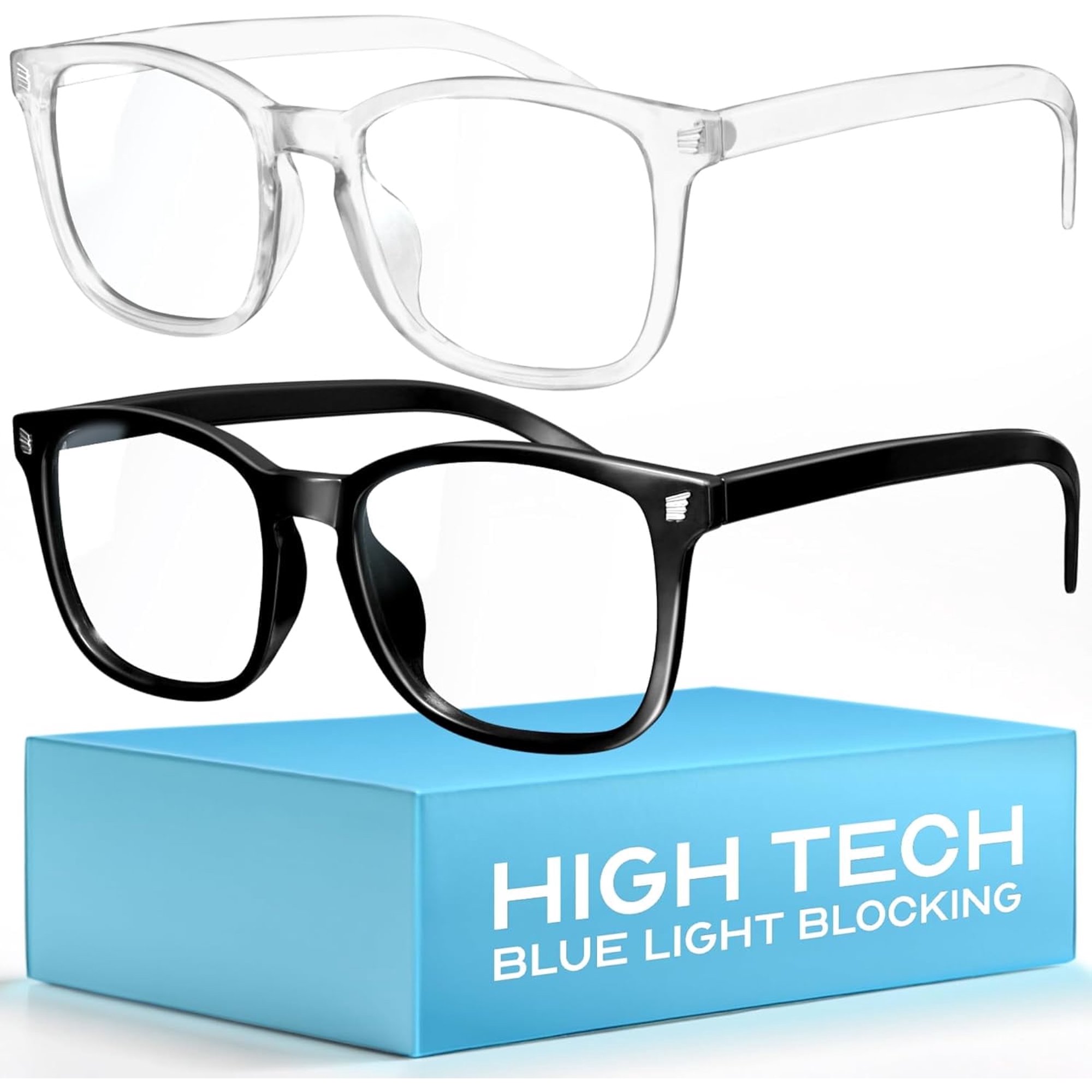 livho Blue Light Blocking Glasses, Computer Reading/Gaming/TV/Phones Glasses for Women Men,Anti Eyestrain & UV Glare