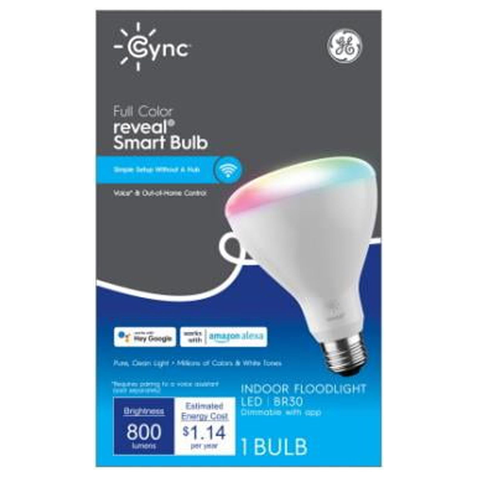 GE Lighting 93130127 GE 9.5W BR30 Smart Bulb - Quantity 1