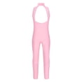 thumbnail image 2 of YONGHS Kids Girls Rhinestones Sleeveless Hollow Back Gymnastics Leotard Full Body Jumpsuit Romper Pink 12, 2 of 7
