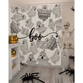 thumbnail image 4 of Boo Ghost Halloween Shower Curtain Set ，Waterproof Fabric Shower Curtains Geometric Stripes West Shower Curtains for Bathroom,Bathroom Decor 72"x84", 4 of 6