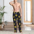 thumbnail image 6 of Lsque Sunflowers Print Men's Pajama Pants, Lounge Pant - Comfortable Home Wear,Elastic Waistband, Stylish Design-Medium, 6 of 9