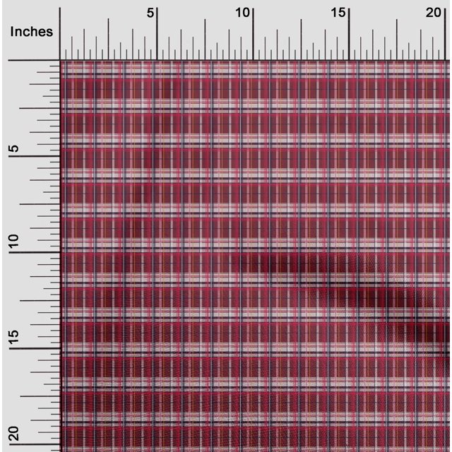 oneOone Polyester Lycra Fabric Madras Check Printed Craft Fabric BTY 56 Inch Wide