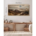 thumbnail image 5 of Drsoum Large 20x40in Natural Framed Country Village Vintage Wall Art Landscape Painting Retro Mountain Meadow Scenery Farmhouse Kitchen Living Room Decor, 5 of 6