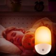 thumbnail image 5 of Paquete de 2 luces nocturnas que se conectan a la pared con sensor de fotocélula de atardecer a amanecer, luz nocturna para bebés, ideal para niños, dormitorio infantil, baño, cocina, pasillo, escaleras, etc. Zhivalor OTTO-HJW-0604, 5 of 5