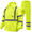 Yellow, variant on High Visibility Class 3 Safety Rain Gear for Men Waterproof, Hi Vis Reflective Safety Rain Suit