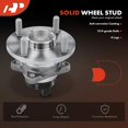 thumbnail image 6 of A-Premium 2 x Front Wheel Bearing and Hub Assembly with ABS & 4-Lug Compatible with Toyota MR2 Spyder 2000-2005, 6 of 9
