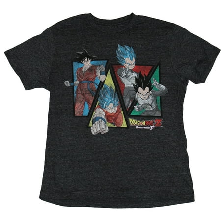 Mens Triangle - Dragon ball Z Resurrection F Mens T-Shirt - Triangled Distressed Characters