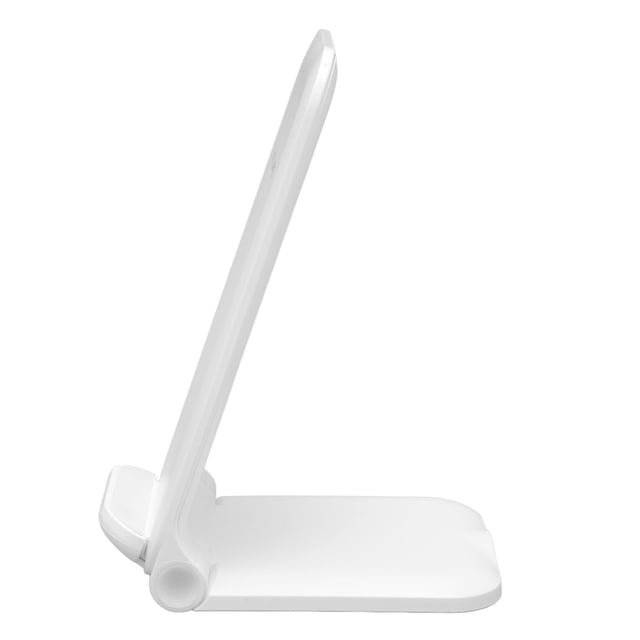 Cargador inalámbrico rápido mejorado Soporte de carga inalámbrica plegable Cargador inalámbrico con certificación QI Blanco