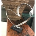 thumbnail image 2 of Modern Day Accents Heart, Aluminum, Silver, Black Base, Modern, Tabletop, Sculpture, Love, Romance, 14" x 4" x 15.5", 2 of 8
