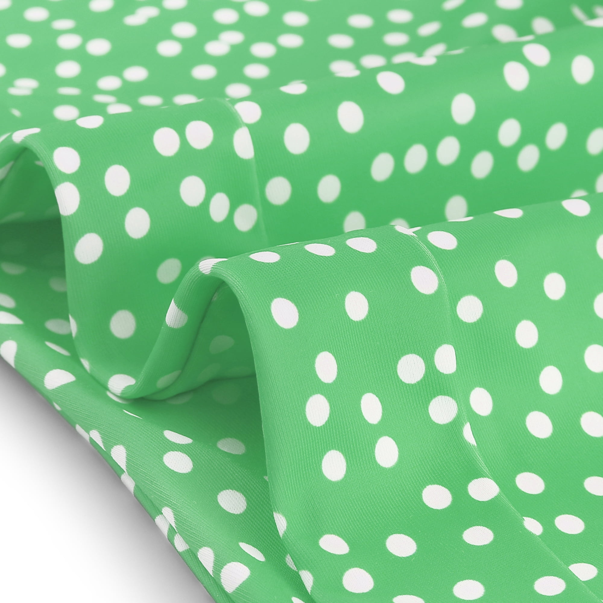 DARING DIVA Women's Plus 2pcs Polka Dots Bikini Bandeau Suits 1X Grass Green