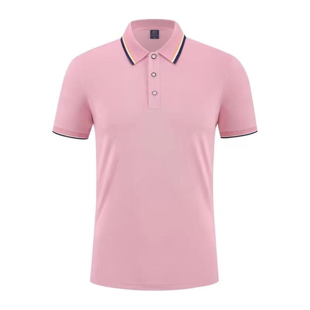 Blusa de Manga Corta con Cuello Suave Cuello de los Hombres, Camisa Ligera Y Casual