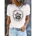 thumbnail image 1 of Camisetas con gráficos clásico para mujeres y adolescentes y niñas, playera de verano con estampado estéticoWomen's Christmas Raccoon Graphic T-Shirt, Casual Crew Neck Short Sleeve Tee, Polyester &, 1 of 7