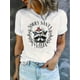 thumbnail image 1 of Camisetas con gráficos clásico para mujeres y adolescentes y niñas, playera de verano con estampado estéticoWomen's Christmas Raccoon Graphic T-Shirt, Casual Crew Neck Short Sleeve Tee, Polyester &, 1 of 7