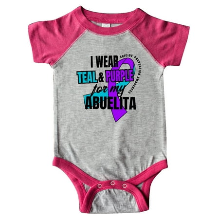 

Inktastic Suicide Prevention I Wear Teal and Purple for My Abuelita Gift Baby Boy or Baby Girl Bodysuit