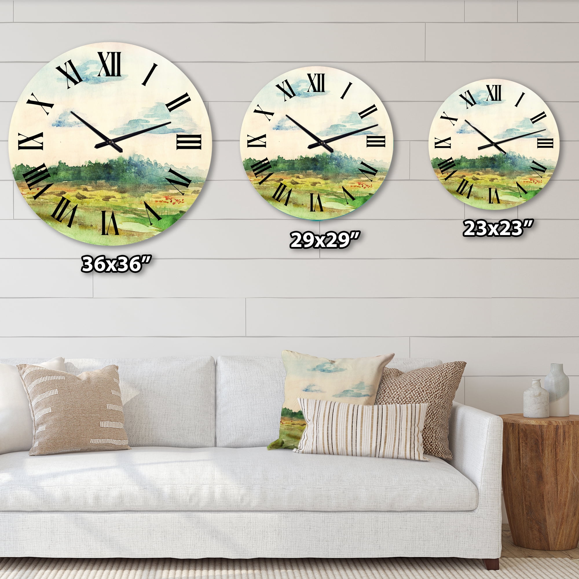 Designart 1 in Quartz Traditional Wall Clock