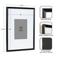 thumbnail image 3 of Kate and Laurel Adlynn Rectangle Picture Frame Set of 3, 16 x 20 matted to 8 x 10, Black, Modern Three-Piece Frame Set for Gallery Wall Frame Set in Living Room Wall Decor, 3 of 9