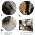 thumbnail image 3 of Designart "Captivating Marble in Grey and Gold" Abstract Marble Metal Wall Decor, 3 of 5
