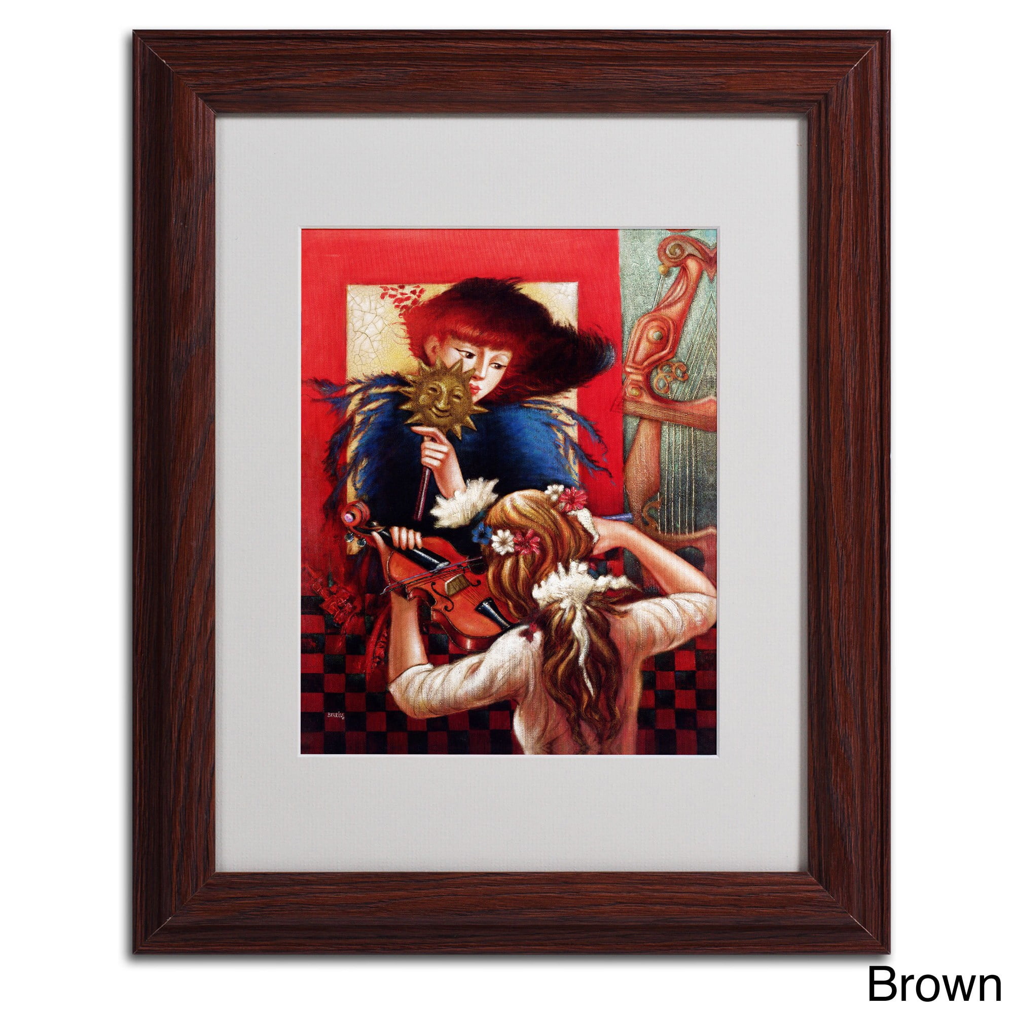 Trademark Fine Art "Window Music" Canvas Art by Edgar Barrios, Wood Frame