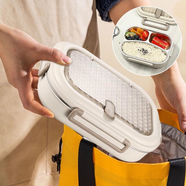 Fiambrera térmica de acero inoxidable | Gran capacidad de 1000 ml/1500 ml | Fiambrera bento de 3, 4 o 5 compartimentos con taza para sopa | Resistente al calor y a las fugas, ideal para la escuela,