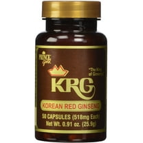 Prince of Peace Prince Gold KRG Korean Red Ginseng, 50 Capsules – Natural Red Panax Ginseng – Korean Ginseng Root Powder