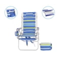 thumbnail image 3 of Ultimate Heavy Duty Padded Backpack Beach Chair for Adults with Footrest & Cooler Pouch | Lay Flat, 5 Reclining Positions | Removable Insulated Cooler Pouch | 300 lbs Weight Capacity, 3 of 9