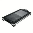 thumbnail image 3 of 2IN1 Electric Smokeless Indoor Grill, 1800W Fast Heat Up BBQ Grill, Nonstick Cooking Surface, 5 Levels Adjustable Temperature, Dishwasher Safe Removable Water Tray-Easy To Clean, Cool-touch Handles,, 3 of 7
