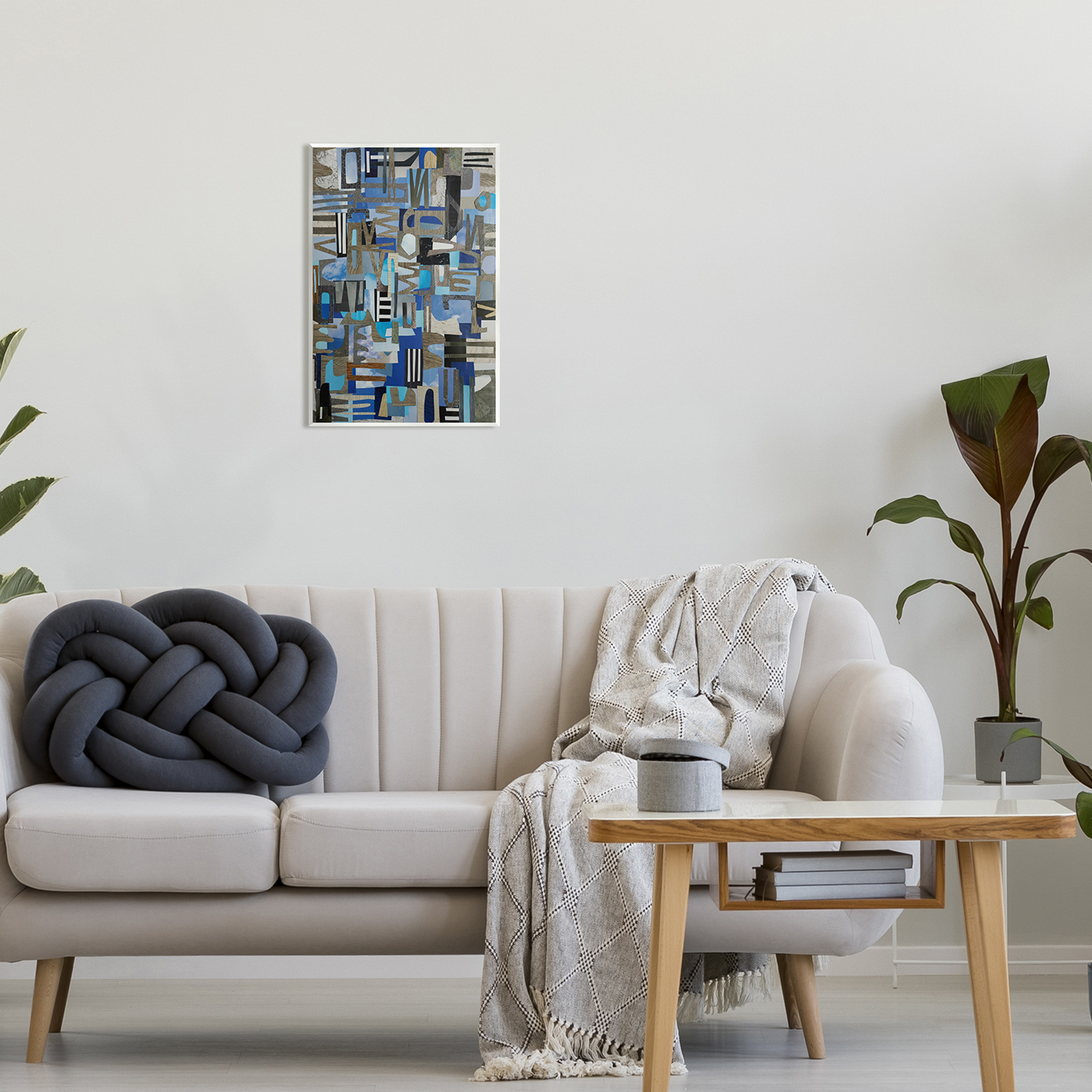 Stupell Skies Over Loire Valley Abstract Collage Abstract Painting Wall Plaque Unframed Art Print Wall Art